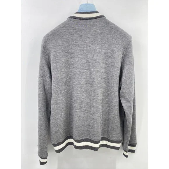 Eidos Napoli Trim Fit Heathered Wool Baseball Jacket (Slim Fit) NWT $595 (A4) - Picture 11 of 12